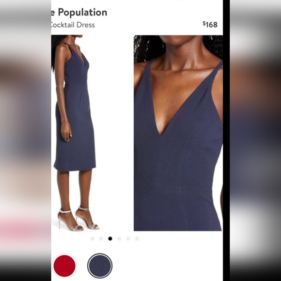 NEW Dress the population Lyla Crepe dress, size M - Picture 2 of 4